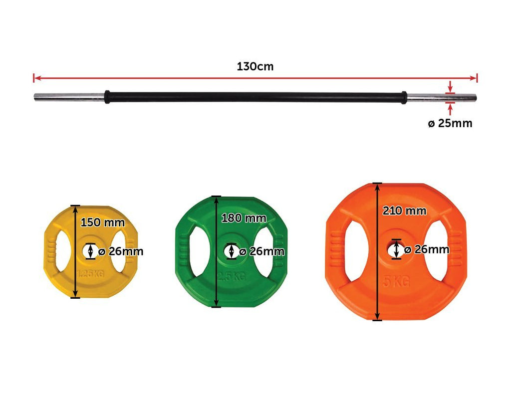 Pump studio barbell sales weights set 20kg